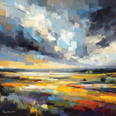 Tom Saunders - Canvas Prints: Sky Fall II by Tom Saunders