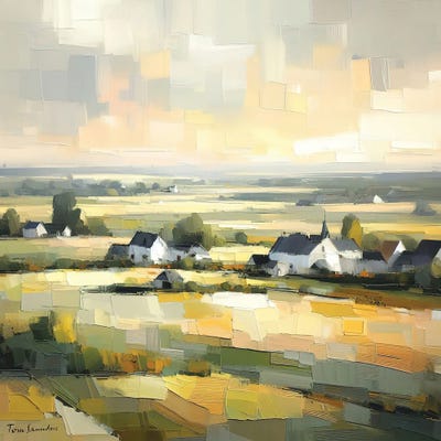 Tom Saunders - Canvas Prints: Small Village I by Tom Saunders