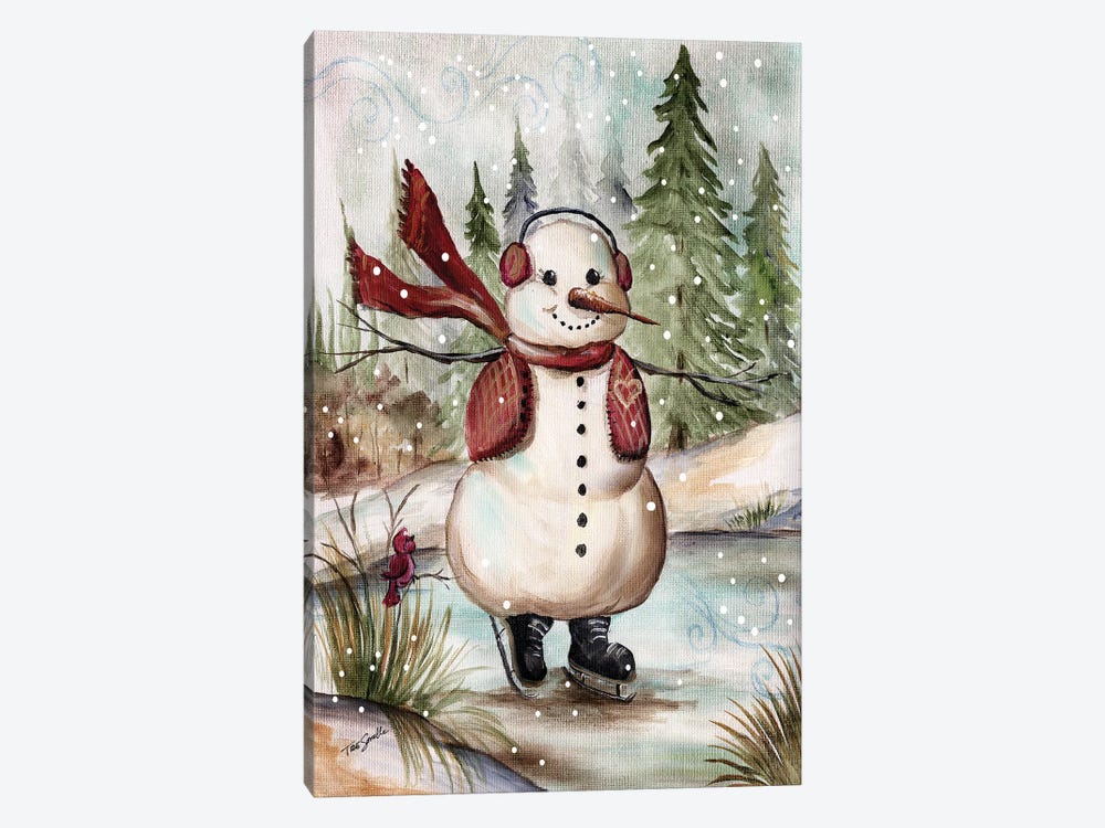 Country Snowman III by Tre Sorelle Studios 1-piece Canvas Art