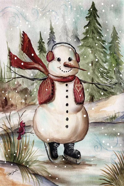 Vintage Christmas: Country Snowman III by Tre Sorelle Studios