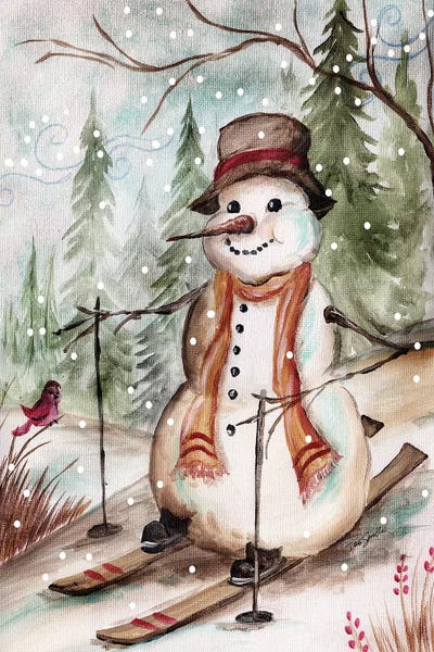 Roaring Brook Art: Country Snowman IV by Tre Sorelle Studios