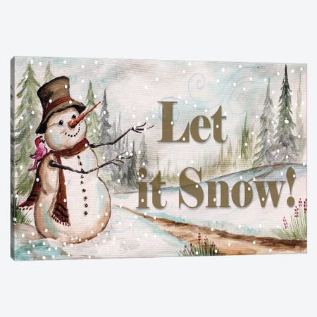 Let it Snow Canvas Print #TSS102} by Tre Sorelle Studios Canvas Artwork