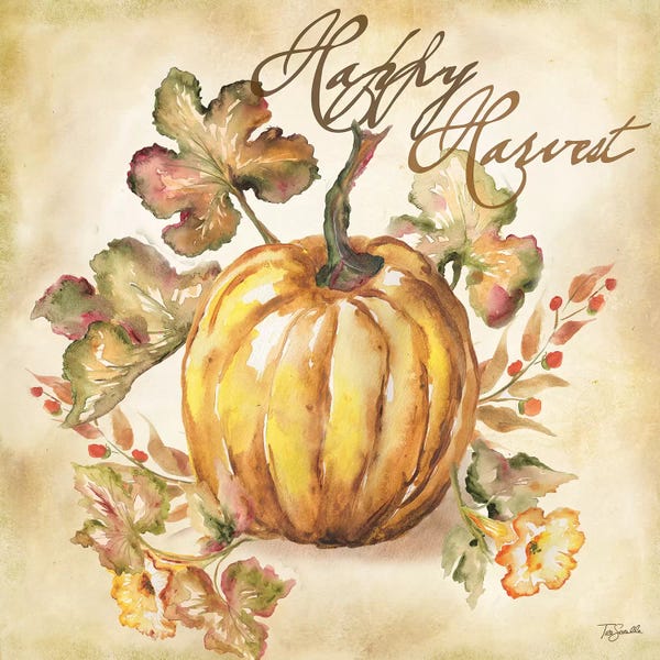 Pumpkins: Watercolor Harvest II  by Tre Sorelle Studios