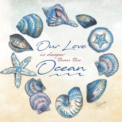 Bohemian Shell Wreath by Tre Sorelle Studios framed wall art