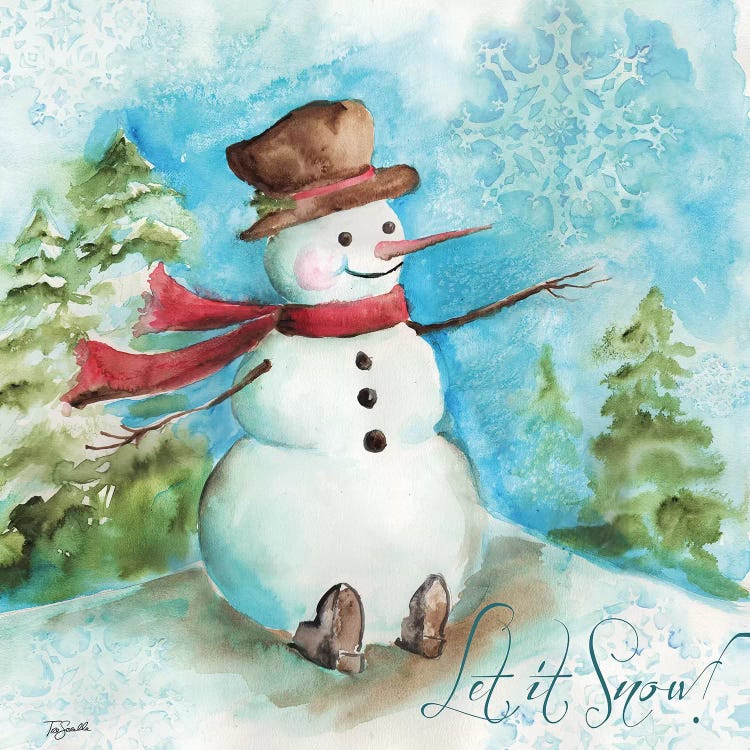 Watercolor Snowmen I