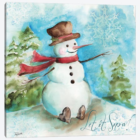 Watercolor Snowmen I Canvas Print #TSS114} by Tre Sorelle Studios Canvas Art