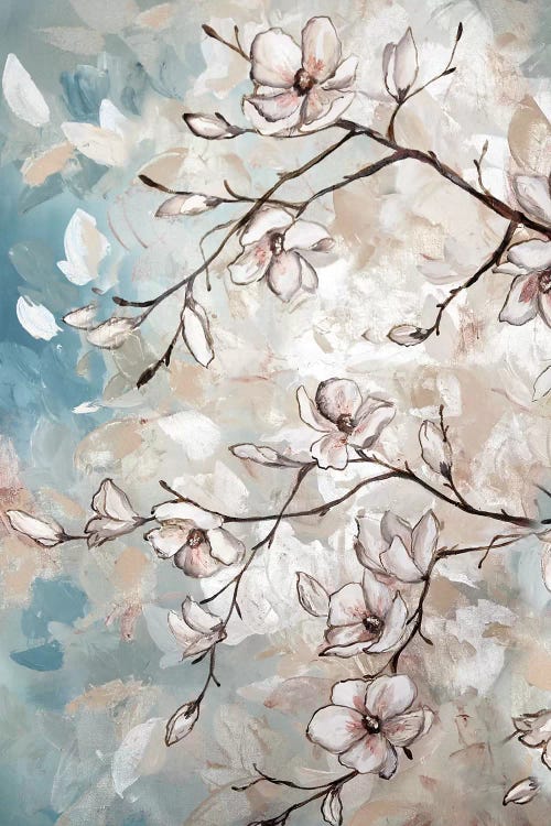 Magnolia Branches On Blue I