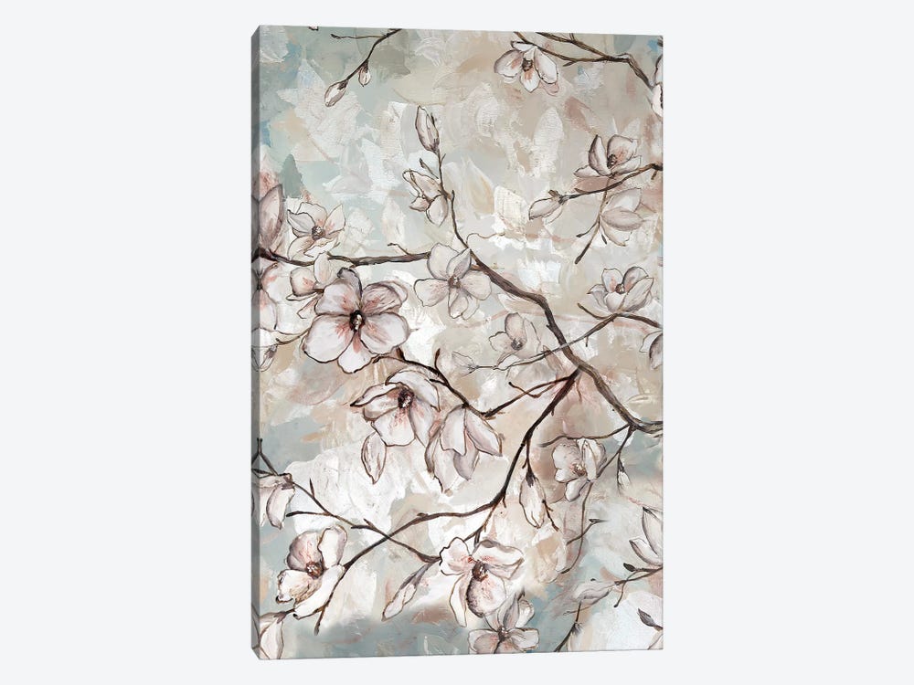 Magnolia Branches On Blue II by Tre Sorelle Studios 1-piece Canvas Print