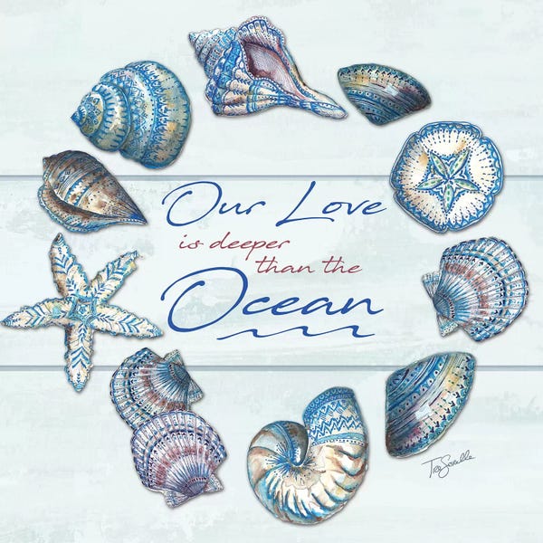 Typography: Bohemian Shell Wreath On Shiplap by Tre Sorelle Studios