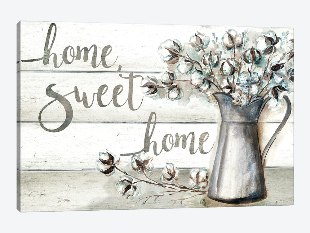 Farmhouse Cotton Home Sweet Home by Tre Sorelle Studios 1-piece Canvas Wall Art