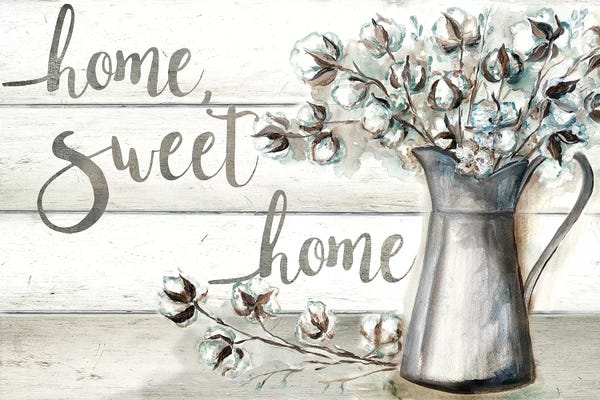 Roaring Brook Art: Farmhouse Cotton Home Sweet Home by Tre Sorelle Studios