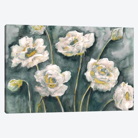 Gray and White Floral Landscape Canvas Print #TSS142} by Tre Sorelle Studios Canvas Art