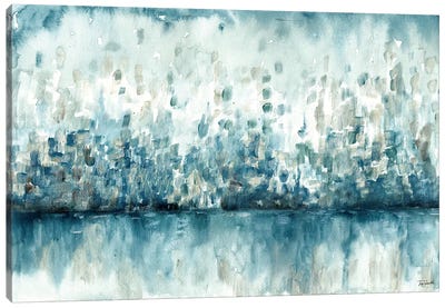 Lakeside Abstract Canvas Art Print - Coastal & Ocean Abstract Art