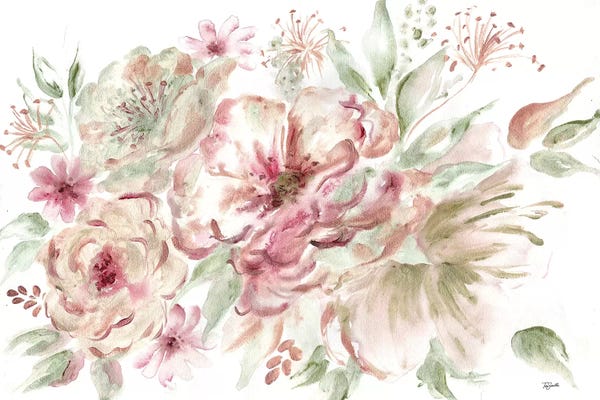 Roaring Brook Art: Rose Gold Floral Landscape by Tre Sorelle Studios