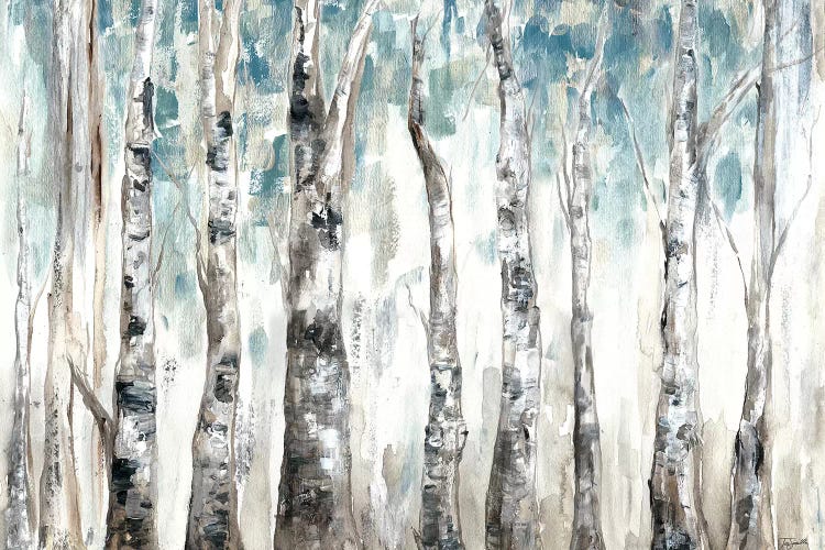Winter Aspen Trunks Blue by Tre Sorelle Studios wall art