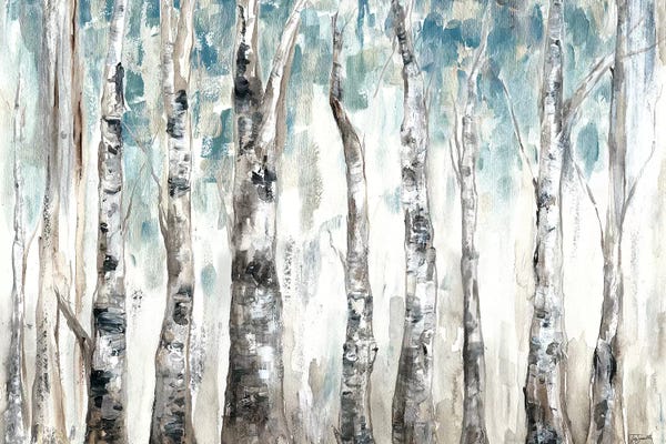 Office: Winter Aspen Trunks Blue by Tre Sorelle Studios
