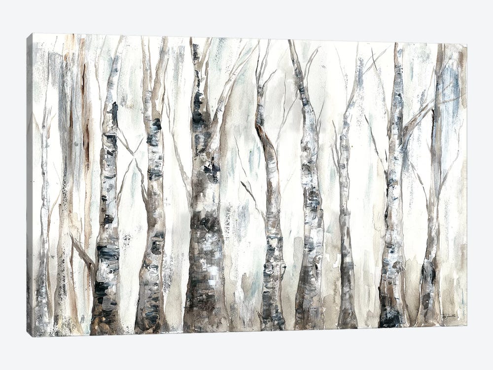 Winter Aspen Trunks Neutral by Tre Sorelle Studios 1-piece Canvas Artwork