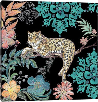 Jungle Exotica Leopard II Canvas Art Print - Leopard Art