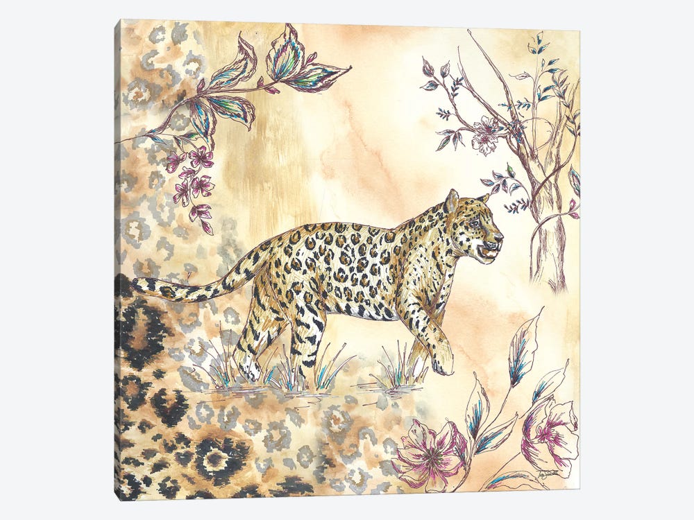 Leopard on neutral II by Tre Sorelle Studios 1-piece Canvas Art