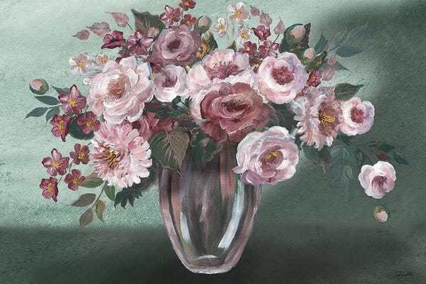 Lions: Romantic Moody Florals Landscape by Tre Sorelle Studios