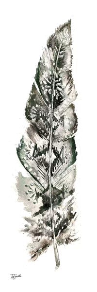 Tre Sorelle Studios: Tribal Feather Neutral Panel I by Tre Sorelle Studios