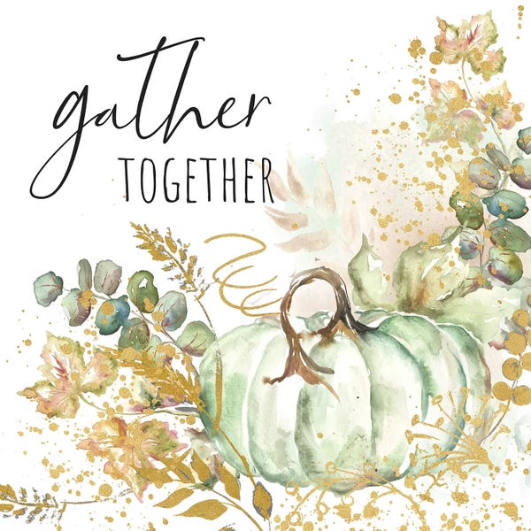 Roaring Brook Art: Ghost Pumpkin Harvest Sentiment II by Tre Sorelle Studios