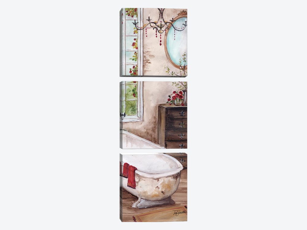 French Country Bath I by Tre Sorelle Studios 3-piece Canvas Art Print