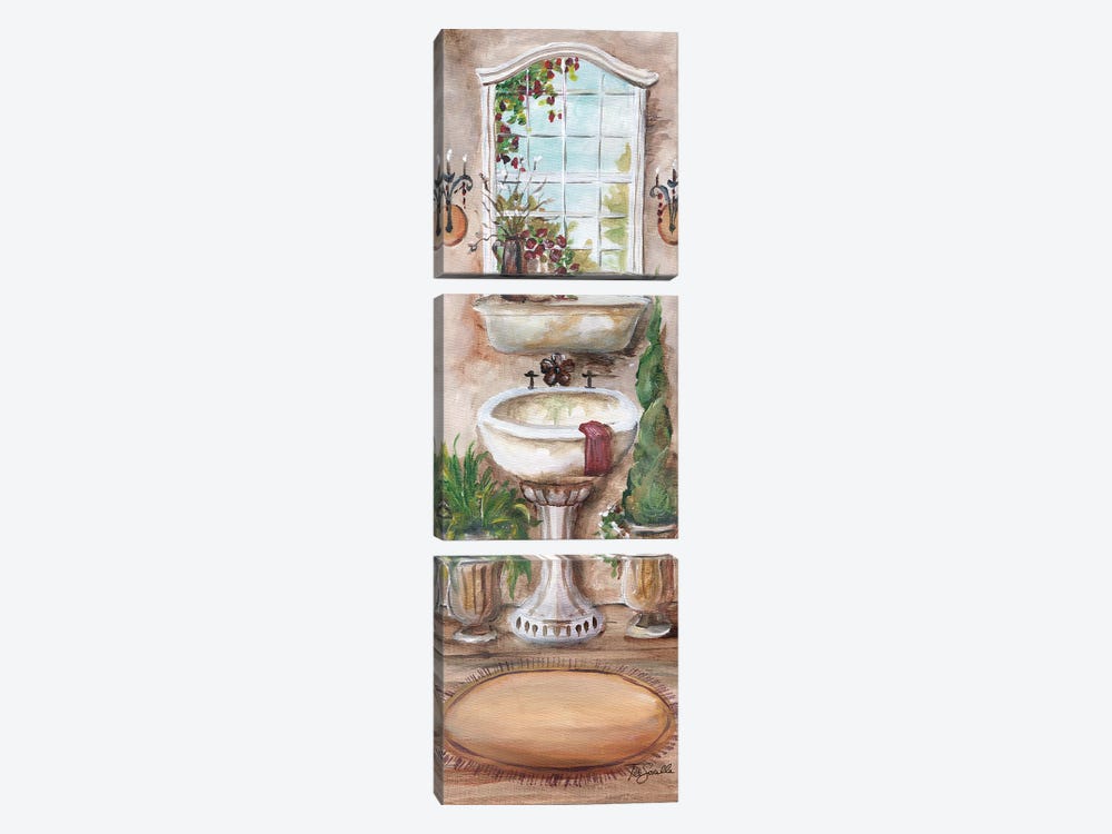 French Country Bath II by Tre Sorelle Studios 3-piece Canvas Art
