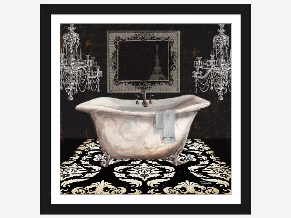 Framed Poster Prints - Midnight Bath II by Tre Sorelle Studios ( Decorative Elements > Chandeliers art) - 24x24x1