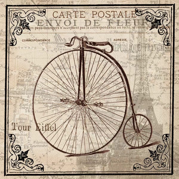 Bicycles: Paris Transport II by Tre Sorelle Studios