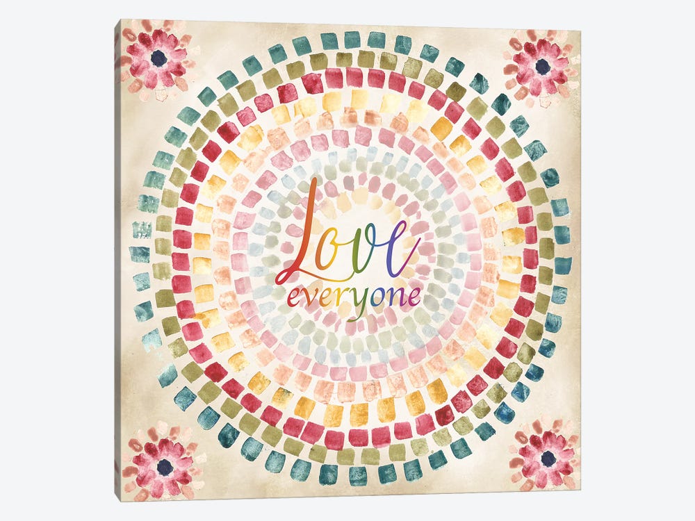 Mosaic Rainbow Round II 1-piece Canvas Print