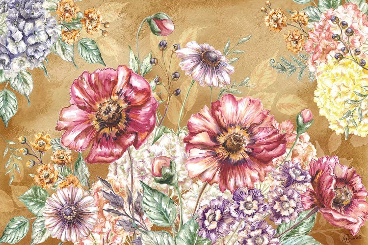 Wildflower Medley Landscape On Rust by Tre Sorelle Studios wall art