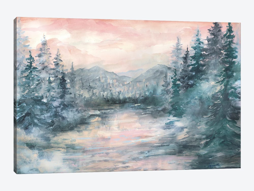 Morning Mist at Pine Lake by Tre Sorelle Studios 1-piece Art Print