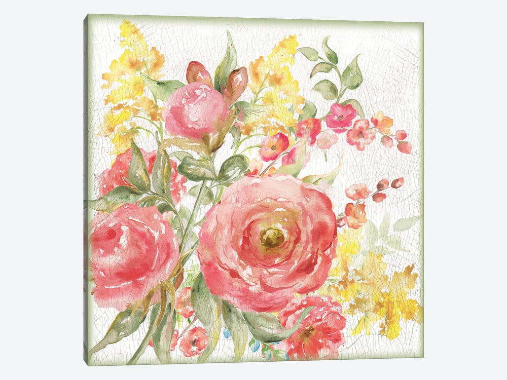 Romantic Watercolor Floral Bouquet by Tre Sorelle Studios 1-piece Art Print