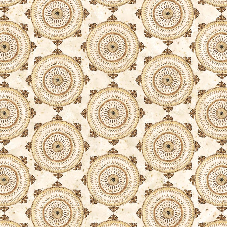 Warm Tribal Texture Medallion repeat I by Tre Sorelle Studios wall art