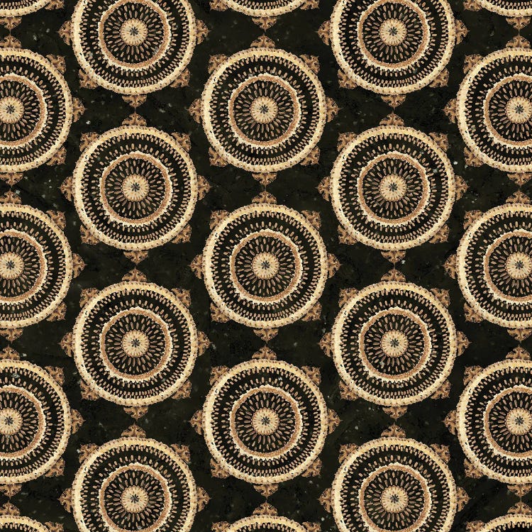 Warm Tribal Texture Medallion repeat II by Tre Sorelle Studios wall art