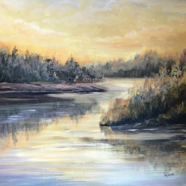 Lakehouse Décor: Golden Waters Square by Tre Sorelle Studios