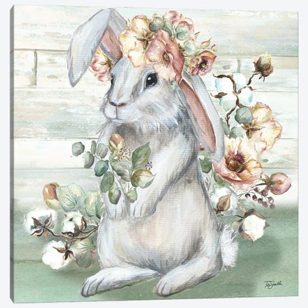 Farmhouse Bunny II Canvas Print #TSS268} by Tre Sorelle Studios Canvas Art Print