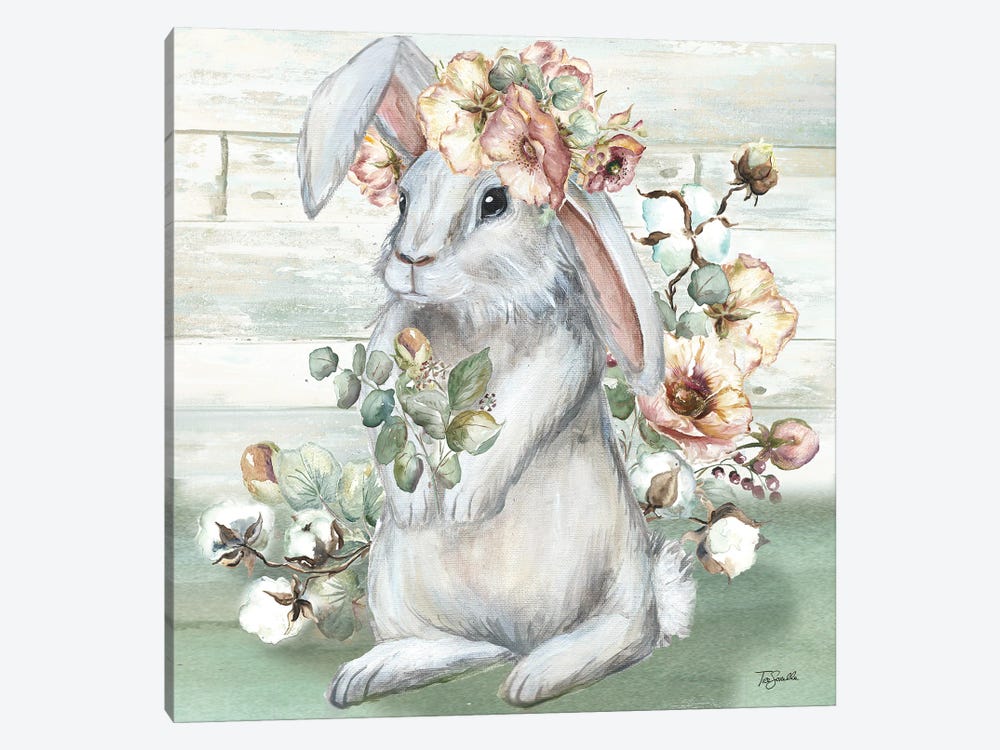 Farmhouse Bunny II by Tre Sorelle Studios 1-piece Canvas Wall Art