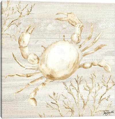 Calm Shores II Canvas Art Print - Crab Art