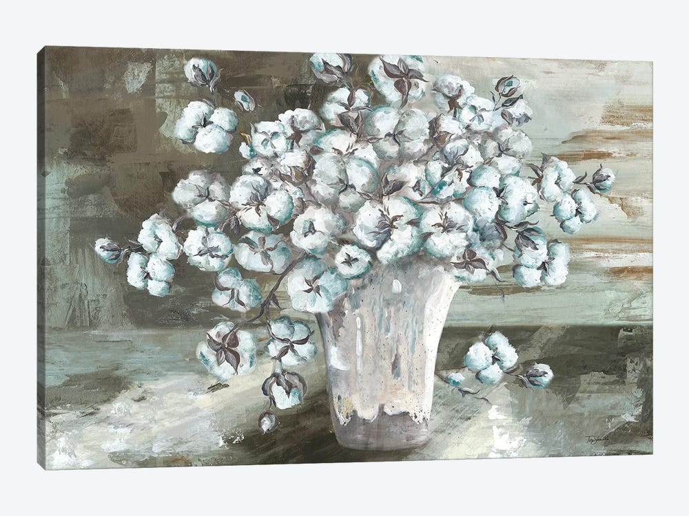 Farmhouse Cotton Bolls Still life by Tre Sorelle Studios 1-piece Canvas Art