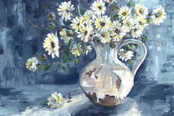 Pottery Still Life: Sunshine & Daisies Landscape by Tre Sorelle Studios