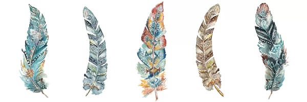 Tre Sorelle Studios: Tribal Feathers Panel by Tre Sorelle Studios