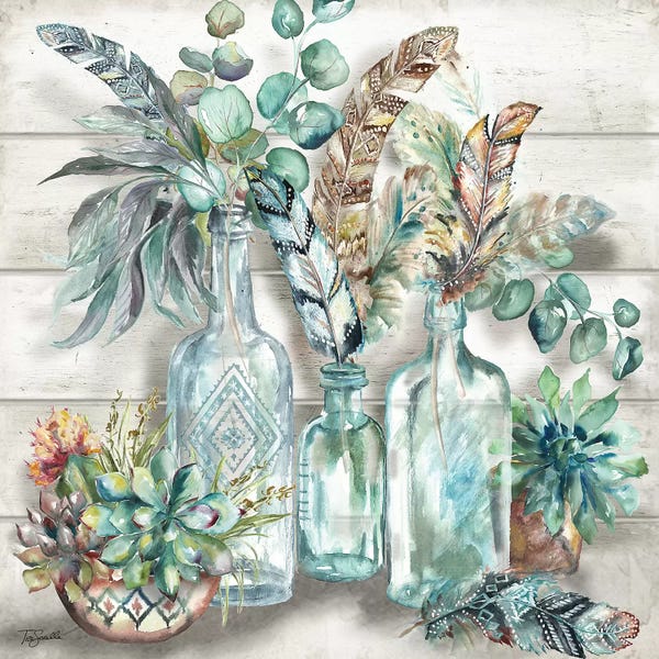 Roaring Brook Art: Tribal Feathers Still Life by Tre Sorelle Studios