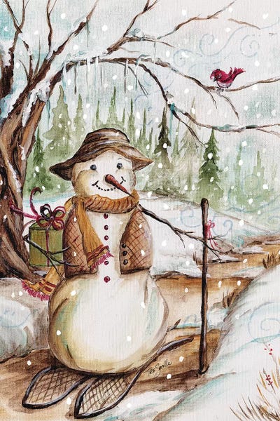 Vintage Christmas: Country Snowman II by Tre Sorelle Studios