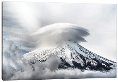 Umbrella Cloud Fuji Canvas Art Print