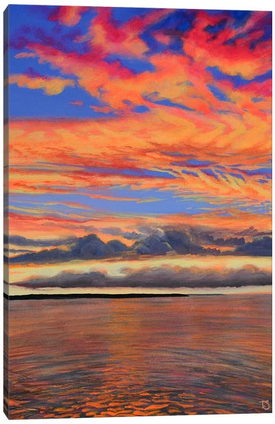 Awe Canvas Art Print - Cloudy Sunset Art