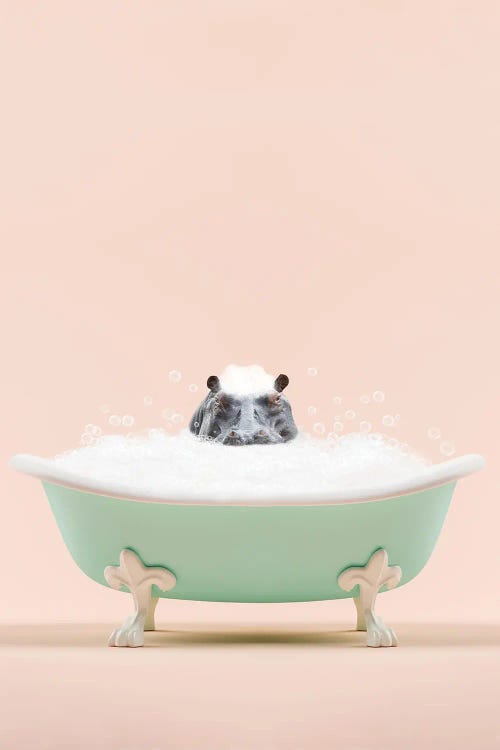 Hippo In A Bathtub