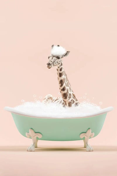 Giraffe In A Bathtub Ver. II