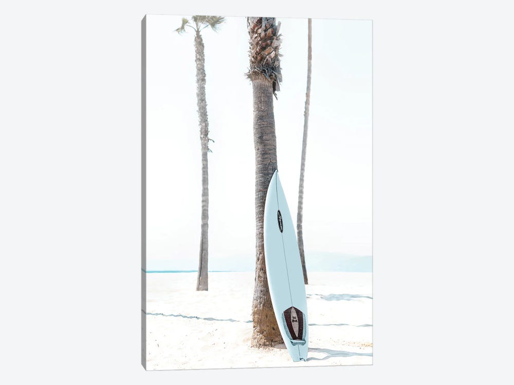 Blue Surfboard by Tiny Treasure Prints 1-piece Canvas Art Print